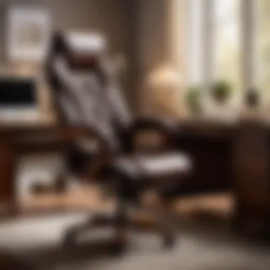 Luxurious and comfortable home office chair with lumbar support