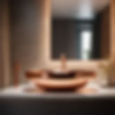 Elegant copper basin in a luxurious bathroom setting