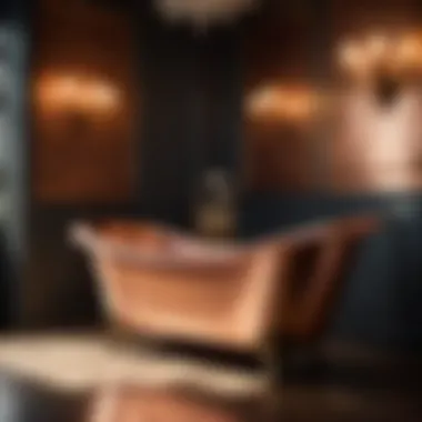 Luxurious Copper Clawfoot Bathtub in Vintage Setting