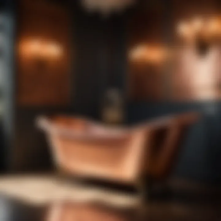 Luxurious Copper Clawfoot Bathtub in Vintage Setting