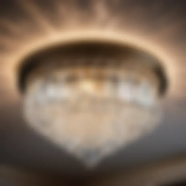 Luxurious Crystal Flush Mount Fixture