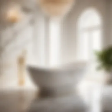 Opulent Marble Accents in Luxurious Bathtub Design Luxurious Drop-In Bathtub Design with Marble Accents