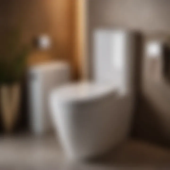 Luxurious and ergonomic one-piece toilet for small bathroom