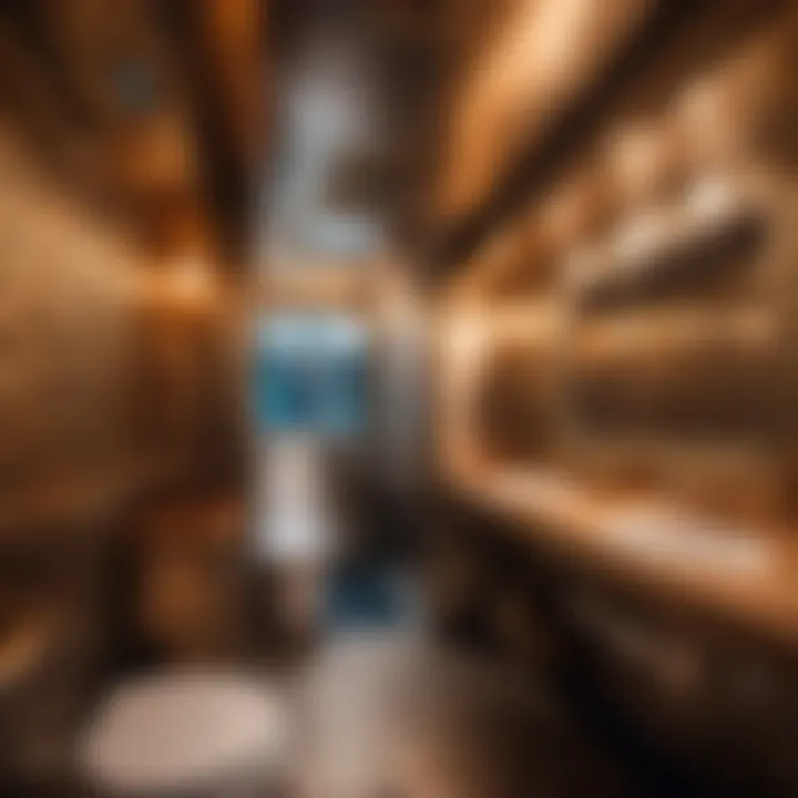 Interior view of a luxurious food truck bathroom