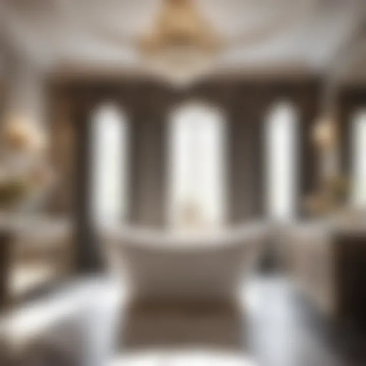 Opulence of the Freestanding Tub Luxurious freestanding bathtub in small bathroom