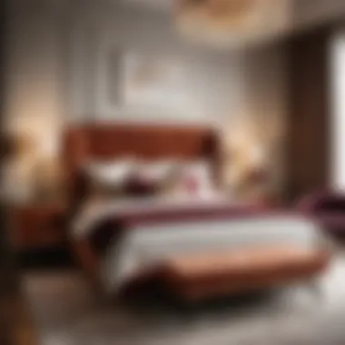 Opulent Comfort in Bedroom Decor Luxurious full size bedroom set with velvet upholstered headboard