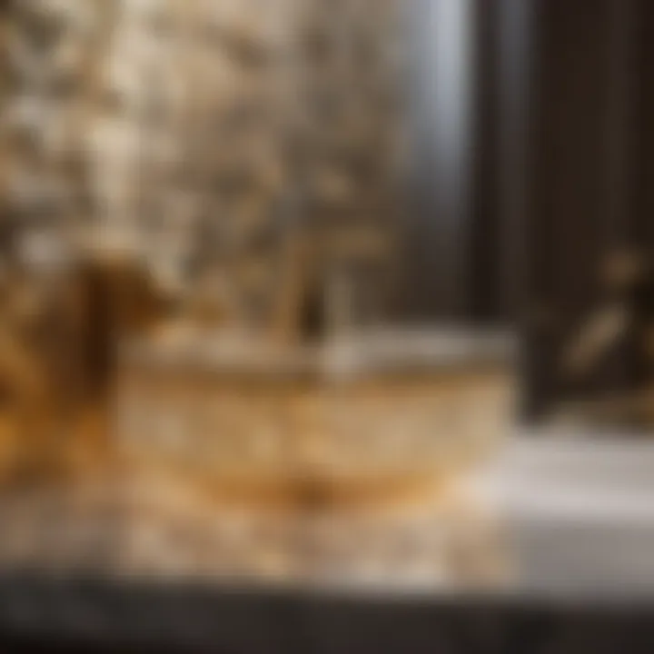 Luxurious Gold Accented Bling Vanity Light