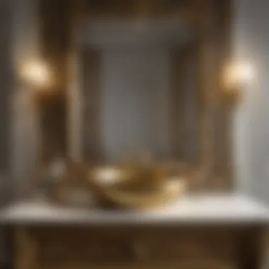 Luxurious gold accents bathroom vanity in Atlanta