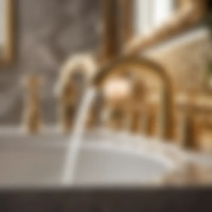 Opulent Beauty in Gold Finish Luxurious Gold Bathroom Faucet