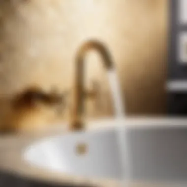 Opulent Gold Finish Faucet for Luxury Bathrooms Luxurious gold finish wall mount faucet