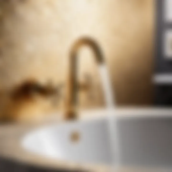 Opulent Gold Finish Faucet for Luxury Bathrooms Luxurious gold finish wall mount faucet