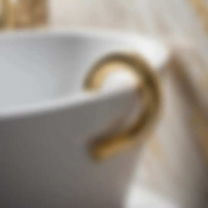 Opulent Gold-Finish Grab Bar Luxurious gold-finish grab bar