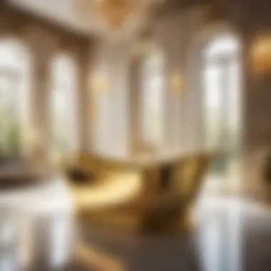 Luxurious Gold-plated Bathtub