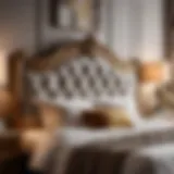 Luxurious Headboard Detail of King Size Bedroom Set