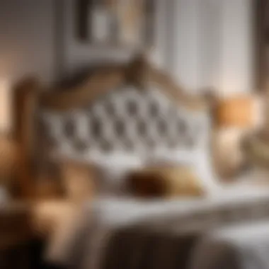 Exquisite Craftsmanship in Headboard Design Luxurious Headboard Detail of King Size Bedroom Set
