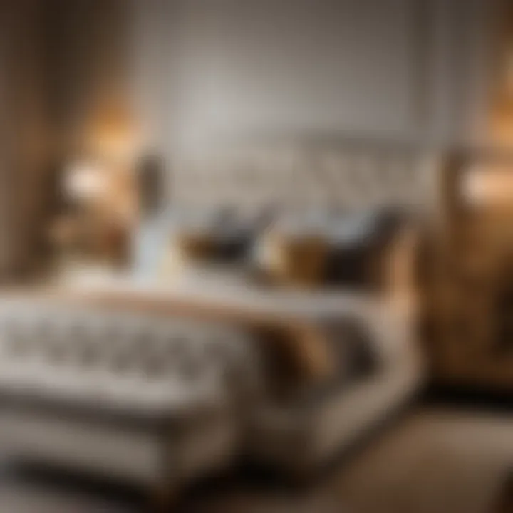 Luxurious King Bed Frame with Plush Upholstery Luxurious King Bed Frame with Plush Upholstery