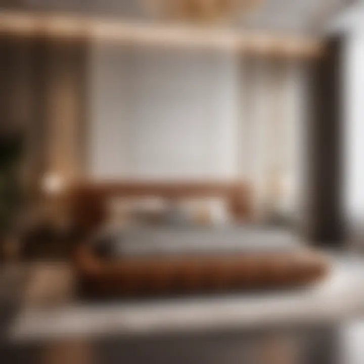 Luxurious leather modern bedroom frame