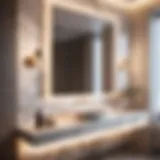Luxurious Marble Bathroom Counter
