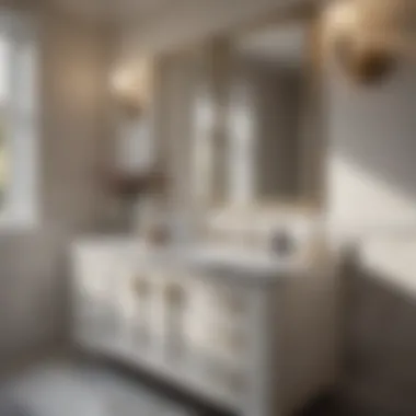 Elegant Marble Countertop Vanity Upgrade Luxurious marble countertop on a 20-inch bath vanity