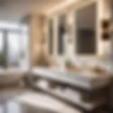 Elegance in Marble: Double Bathroom Vanity Luxurious Marble Double Bathroom Vanity