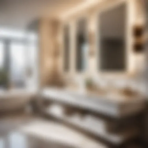 Elegance in Marble: Double Bathroom Vanity Luxurious Marble Double Bathroom Vanity