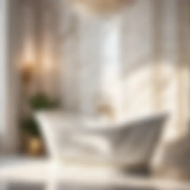 Elegance in Every Detail Luxurious Marble Finish Bathtub