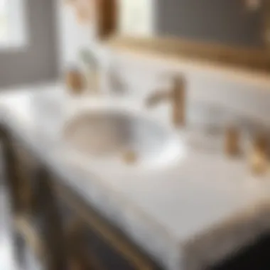 Luxurious Marble Finish Vanity Top