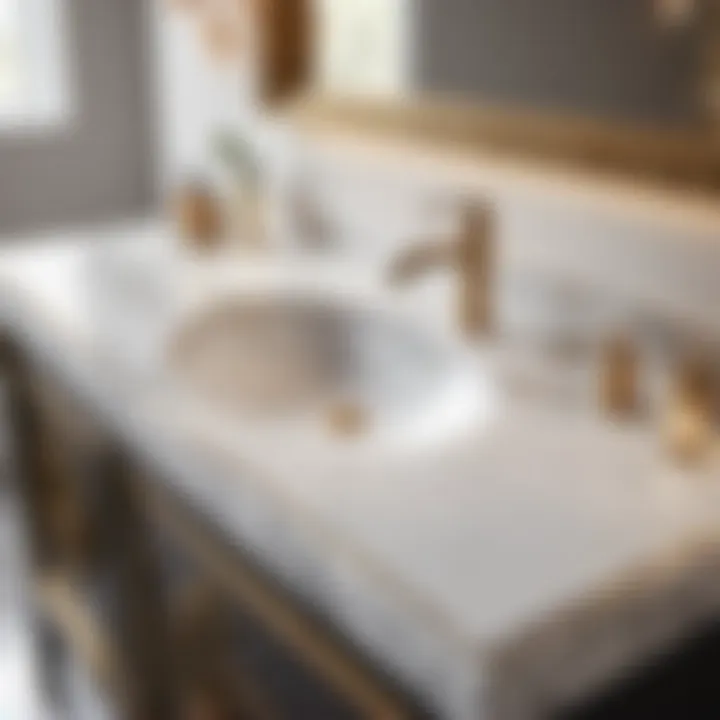 Luxurious Marble Finish Vanity Top