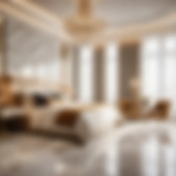 Luxurious Marble Flooring for Master Bedroom