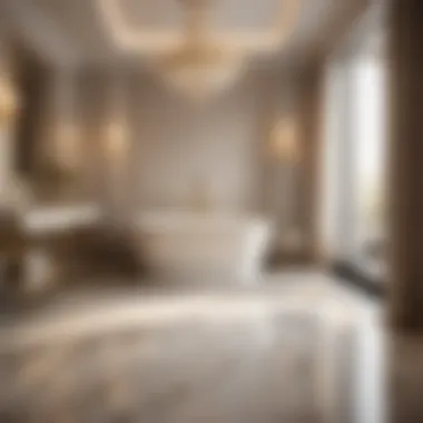 Luxurious marble flooring