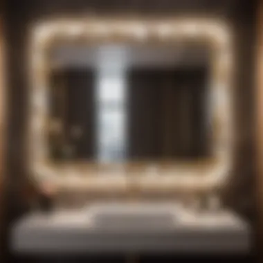 Luxurious Marble-framed 24x48 Bathroom Mirror