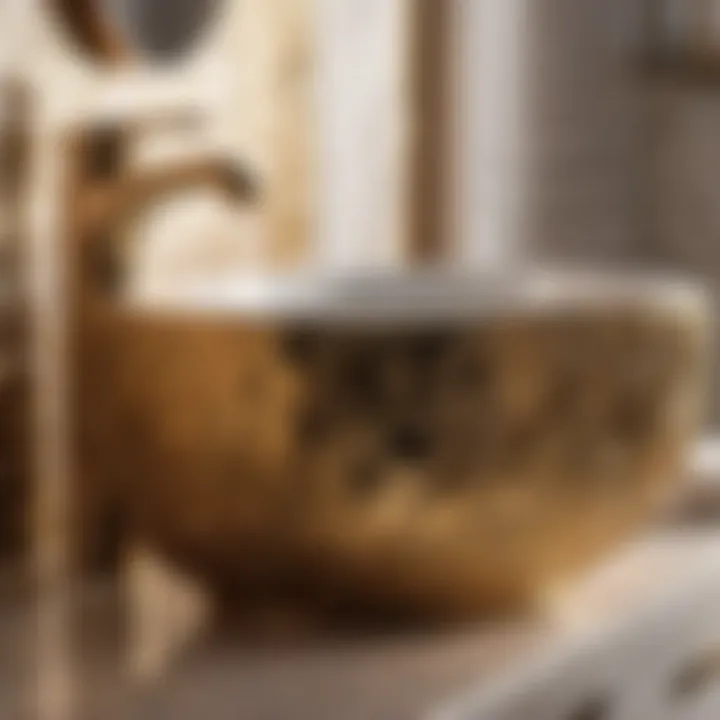 Luxurious material options for bathroom sink