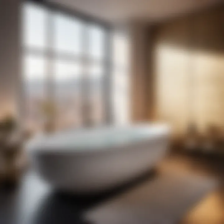 Minimalist mini soaking bathtub for contemporary interiors