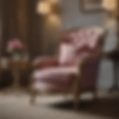 Sumptuous Upholstered Armchair Plush Upholstered Armchair in Luxurious Modern Bedroom