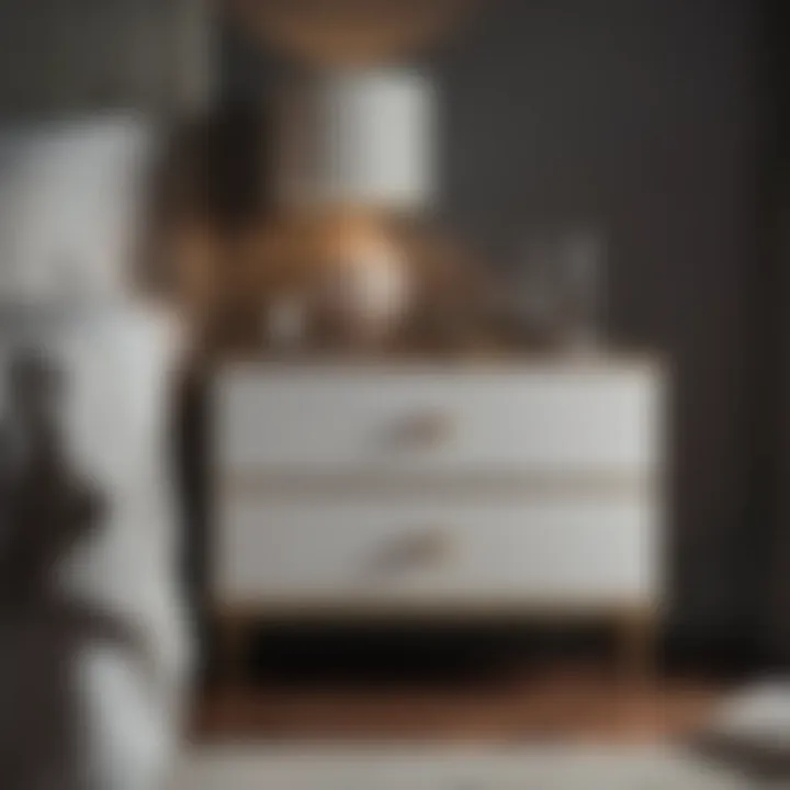 Modernist Nightstand Elegance Sleek Contemporary Nightstand in Luxurious Modern Bedroom