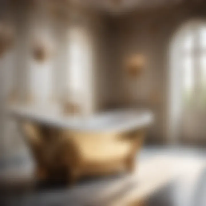 Vintage French Bathtub with Ornate Details