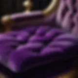 Luxurious Purple Velvet Chair Pad