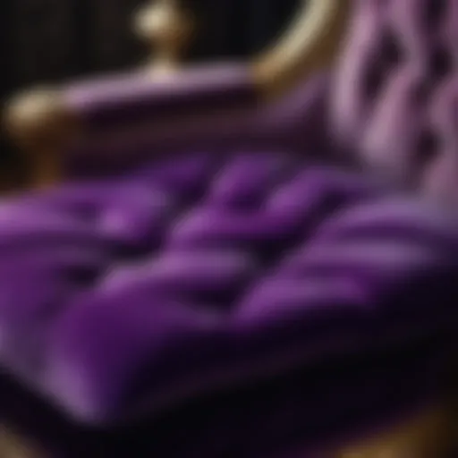 Luxurious Purple Velvet Chair Pad