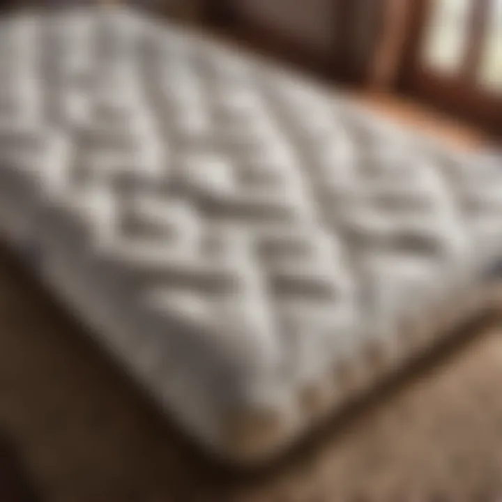 Luxurious quilted cover of 8-inch coil futon mattress