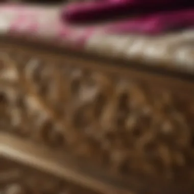 Opulent Silk Fabric Adorning Dresser Scarf Luxurious Silk Dresser Scarf