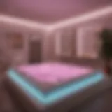 Chromotherapy Spa Bath Luxurious spa bath with chromotherapy lights