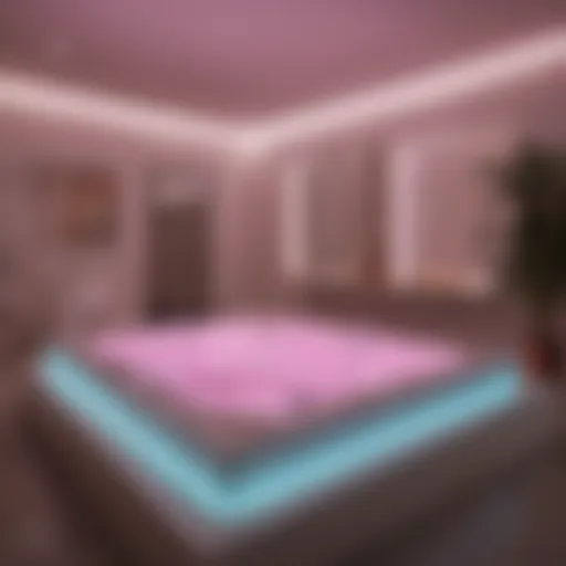Chromotherapy Spa Bath Luxurious spa bath with chromotherapy lights