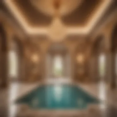 Opulent Spa Architecture Luxurious spa interior with ornate marble architecture
