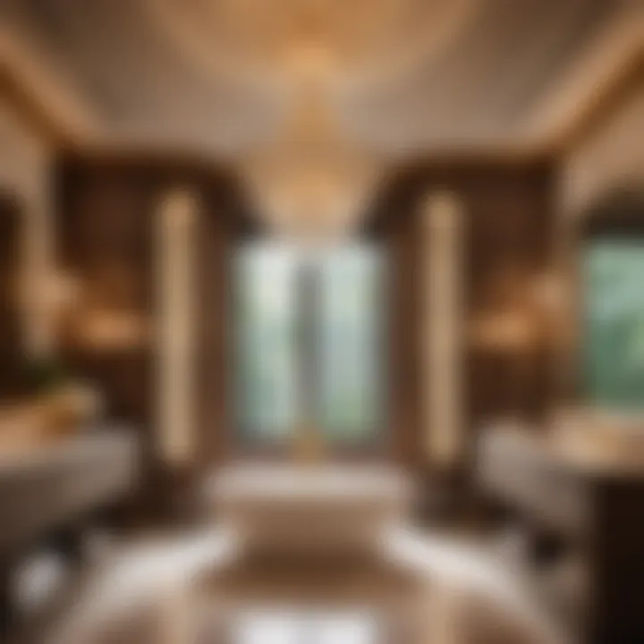 Opulent Spa Oasis Luxurious spa-themed bathroom renovation plan