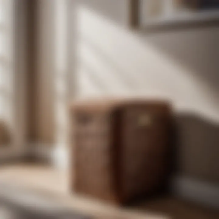 Luxurious Square Laundry Hamper with Leather Handles