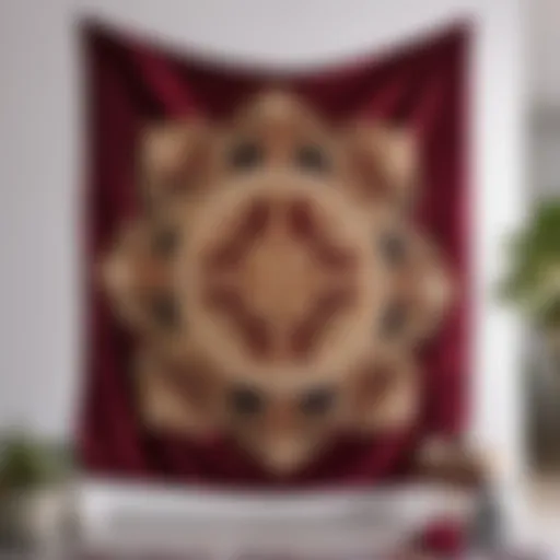 Luxurious Tapestry Wall Hanging in Bedroom