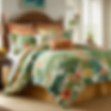 Luxurious Bedding with Tropical Prints in Tommy Bahama Style Luxurious Tommy Bahama bedding with tropical prints and soft textures