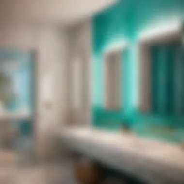 Luxurious Touch: Turquoise Bathroom Mirror Turquoise Bathroom Mirror Adds Luxurious Touch