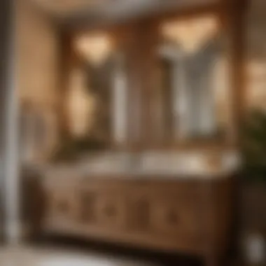 Opulent Vanity Makeover Luxurious transformation of oak bathroom vanity with paint