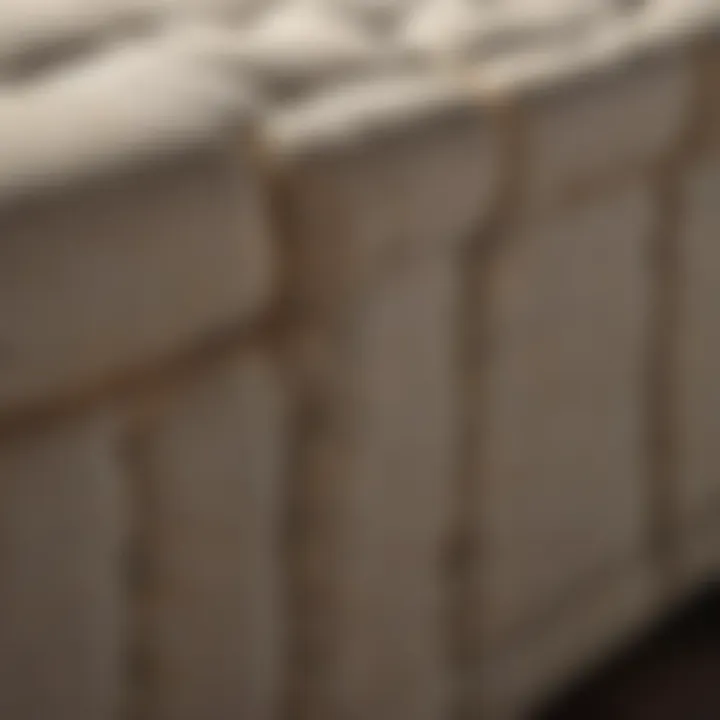 Exquisite Upholstery Craftsmanship Luxurious Upholstery Detail of Jamison Mattress